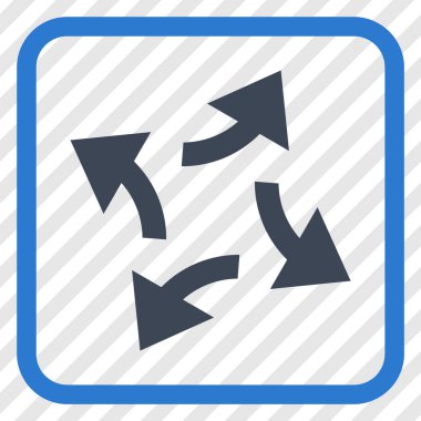 Santrifüj oklar bir çerçeve içinde simge vektör