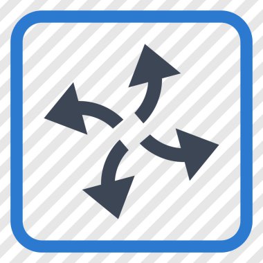 Santrifüj oklar bir çerçeve içinde simge vektör