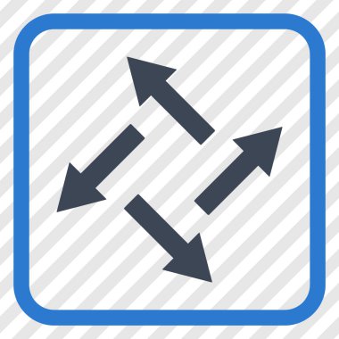 Santrifüj oklar bir çerçeve içinde simge vektör