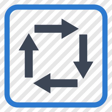 Dolaşım oklar bir çerçeve içinde simge vektör