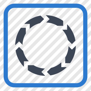 Dolaşım vektör simgesi bir çerçeve içinde