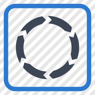 Dolaşım vektör simgesi bir çerçeve içinde