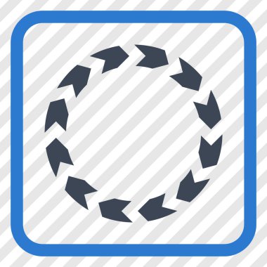 Dolaşım vektör simgesi bir çerçeve içinde