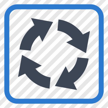 Dolaşım vektör simgesi bir çerçeve içinde