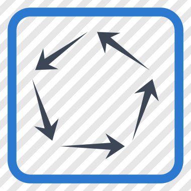 Dolaşım vektör simgesi bir çerçeve içinde