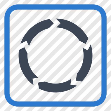 Dolaşım vektör simgesi bir çerçeve içinde