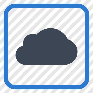 Bulut vektör simgesi bir çerçeve içinde