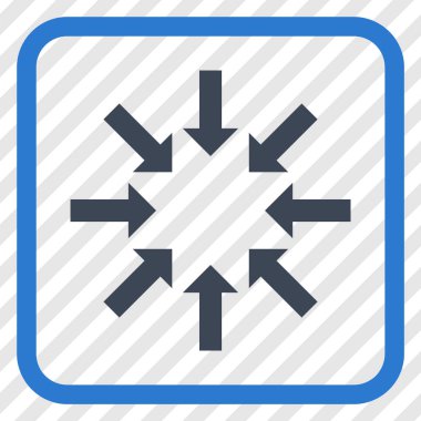 Daraltma okları vektör simgesi bir çerçeve içinde