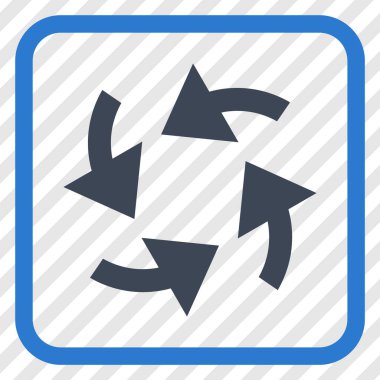 Siklon oklar bir çerçeve içinde simge vektör