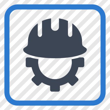 Geliştirme işçisi vektör simgesi bir çerçeve içinde