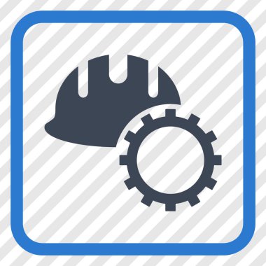 Geliştirme işçisi vektör simgesi bir çerçeve içinde