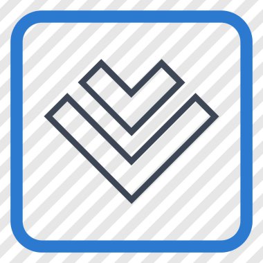 Vektör simgesi bir çerçeve içinde aşağı yön