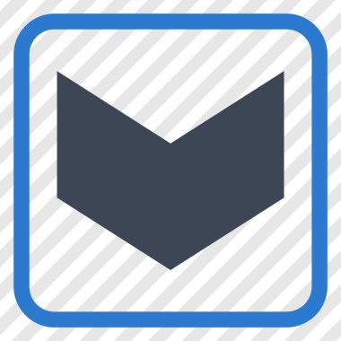 Vektör simgesi bir çerçeve içinde aşağı yön