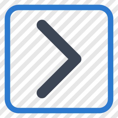 Yöne doğru vektör simgesi bir çerçeve içinde