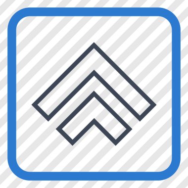 Yön yukarı vektör simgesi bir çerçeve içinde