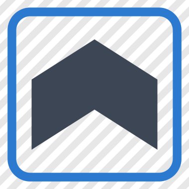 Yön yukarı vektör simgesi bir çerçeve içinde