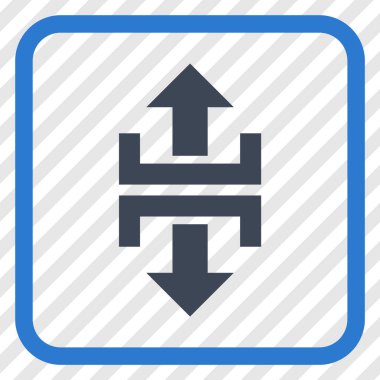 Düşey yönde vektör simgesi bir çerçeve içinde bölmek