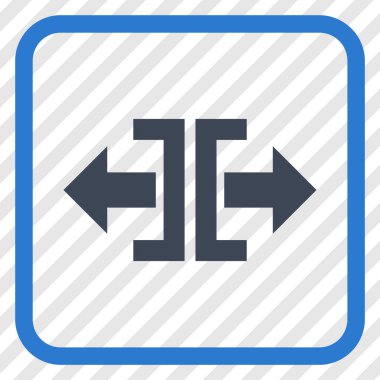 Yatay yöndeki vektör simgesi bir çerçeve içinde bölmek