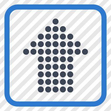 Vektör simgesi bir çerçeve içinde yukarı noktalı ok