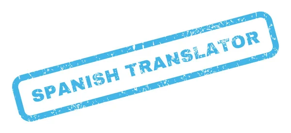 Sello de goma traductor español — Archivo Imágenes Vectoriales