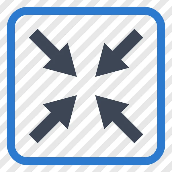 Comprimi l'icona vettoriale delle frecce in una cornice — Vettoriale Stock