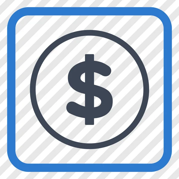 Icône vectorielle dollar dans un cadre — Image vectorielle