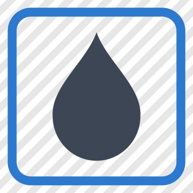 Damla vektör simgesi bir çerçeve içinde