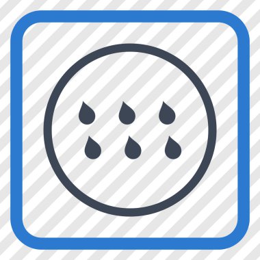 Damla vektör simgesi bir çerçeve içinde