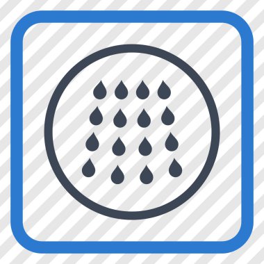 Damla vektör simgesi bir çerçeve içinde