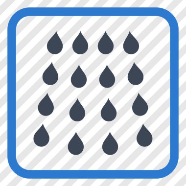 Damla vektör simgesi bir çerçeve içinde