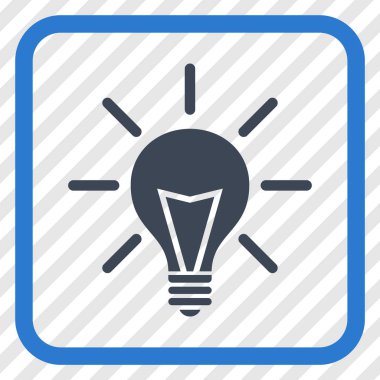 Elektrik ışığı vektör simgesi bir çerçeve içinde