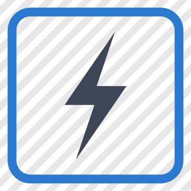 Elektrik vektör simgesi bir çerçeve içinde