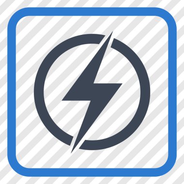 Elektrik vektör simgesi bir çerçeve içinde