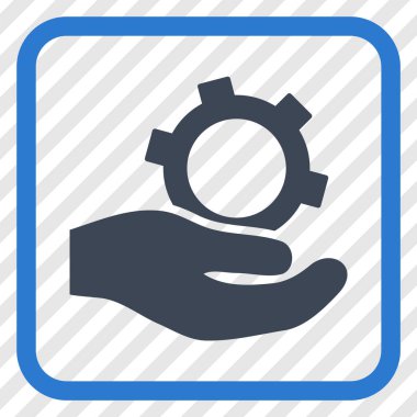 Bir çerçevedeki mühendislik hizmeti vektör simgesi