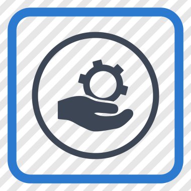 Bir çerçevedeki mühendislik hizmeti vektör simgesi