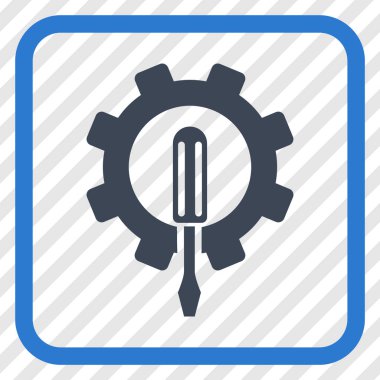 Bir çerçevedeki mühendislik vektör simgesi