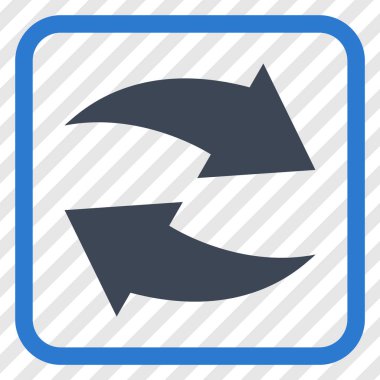 Exchange oklar bir çerçeve içinde simge vektör