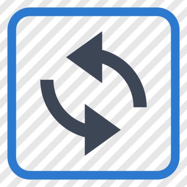 Exchange oklar bir çerçeve içinde simge vektör