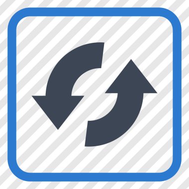 Exchange oklar bir çerçeve içinde simge vektör