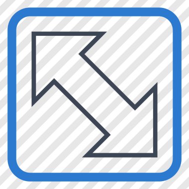 Exchange çapraz vektör simgesi bir çerçeve içinde
