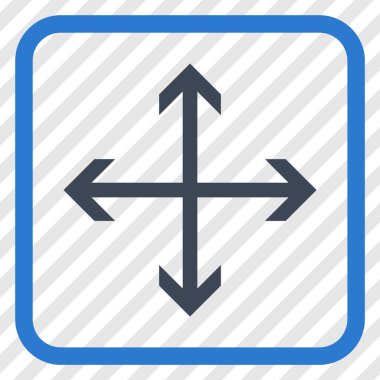 Genişletin okları vektör simgesi bir çerçeve içinde