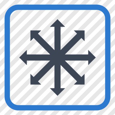 Genişletin okları vektör simgesi bir çerçeve içinde