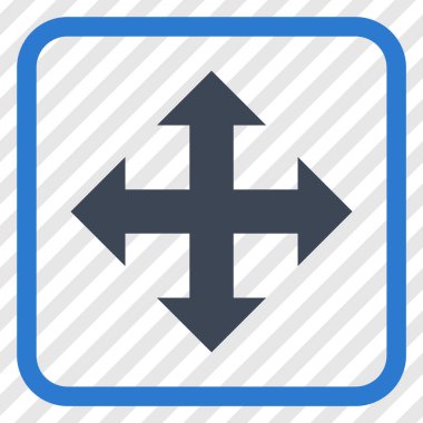 Genişletin okları vektör simgesi bir çerçeve içinde