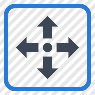 Genişletin okları vektör simgesi bir çerçeve içinde