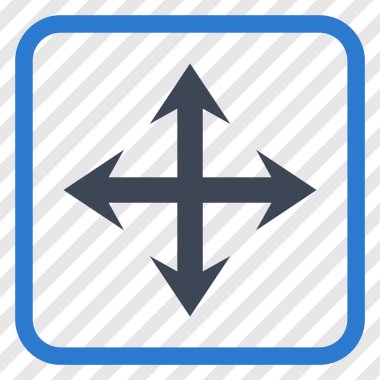 Genişletin okları vektör simgesi bir çerçeve içinde