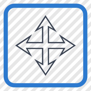 Genişletin okları vektör simgesi bir çerçeve içinde