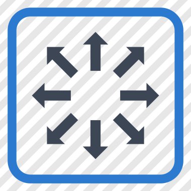 Oklar vektör simgesi bir çerçeve içinde patlayabilir