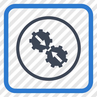 Dişli Tümleştirme vektör simgesi bir çerçeve içinde