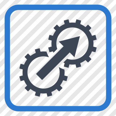 Dişli Tümleştirme vektör simgesi bir çerçeve içinde