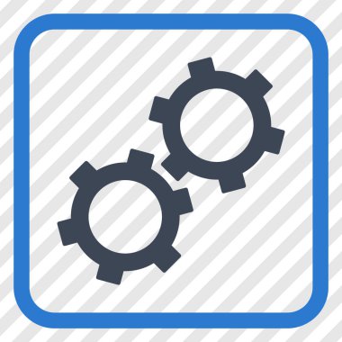 Gears'ı vektör simgesi bir çerçeve içinde